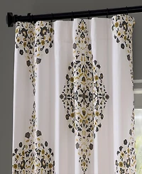 Half Price Drapes Emblem Printed Cotton Room Darkening Curtain