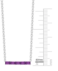 Macy's Lab-Grown Sapphire (5/8 ct. t.w.) Necklace Sterling Silver (also Multi-Stone)
