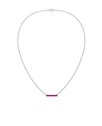 Macy's Lab-Grown Ruby (5/8 ct. t.w.) Necklace in Sterling Silver (also in Multi-Stone)