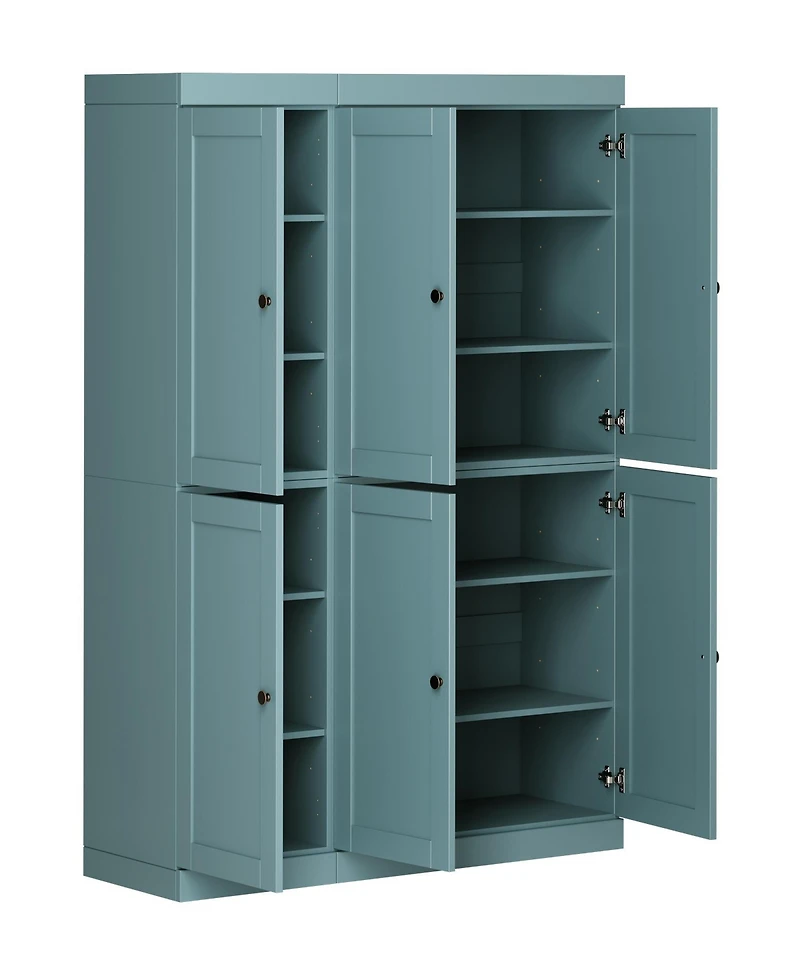 Palace Imports 100% Solid Wood 48.5" Pantry Cabinet with Shaker Doors & Adjustable Shelves