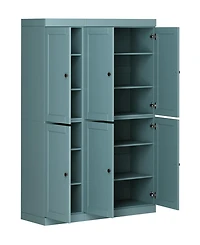 Palace Imports 100% Solid Wood 48.5" Pantry Cabinet with Shaker Doors & Adjustable Shelves