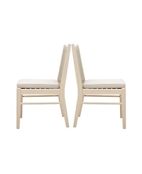 Streamdale Furniture Cordoba Acacia Wood Dining Chair With Water-Repellent Fabric