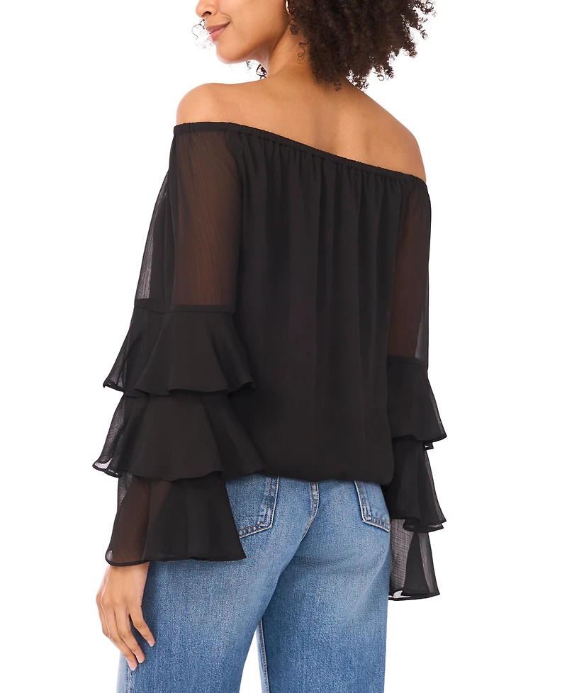 Sam & Jess Women's Long-Sleeve Ruffle Top