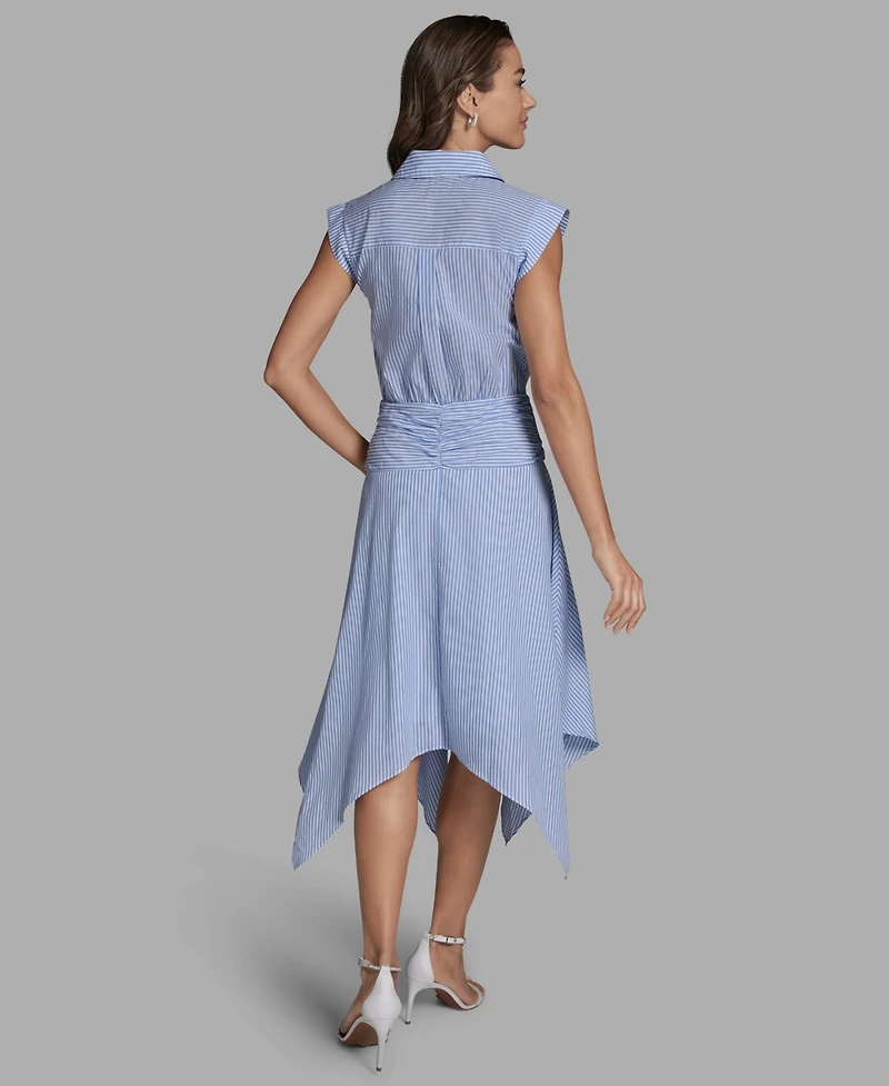 Bcbg Women's Sleeveless Stripe Shirt Dress