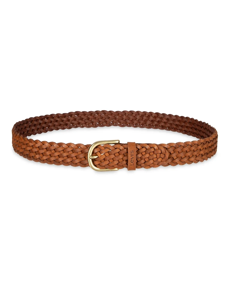 Levi's Women's Fully Adjustable Leather Braided Belt