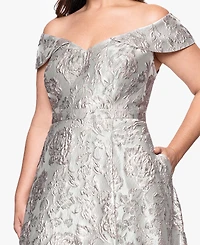 Xscape Plus Off The Shoulder Long Ball Gown