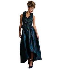 Muse Women's High-Low Plaid Ball Skirt