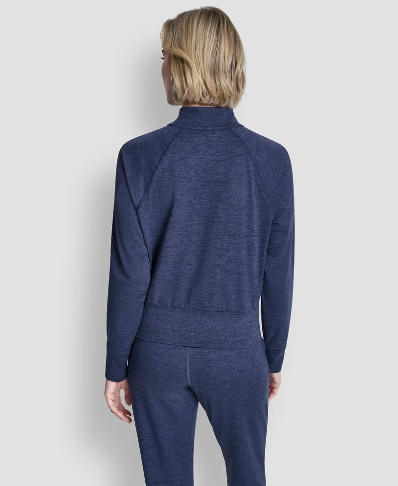 Dkny Women's Space Dye Half-Zip Top