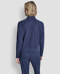 Dkny Women's Space Dye Half-Zip Top