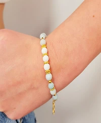 Women's Nurelle Ain Bracelet with Amazonite and White Jade Beads