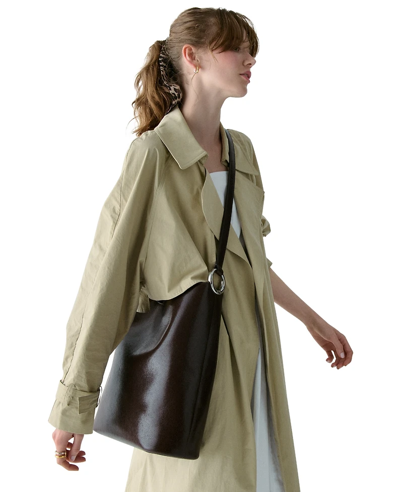 kate spade new york Halo Glazed Leather Bucket Bag