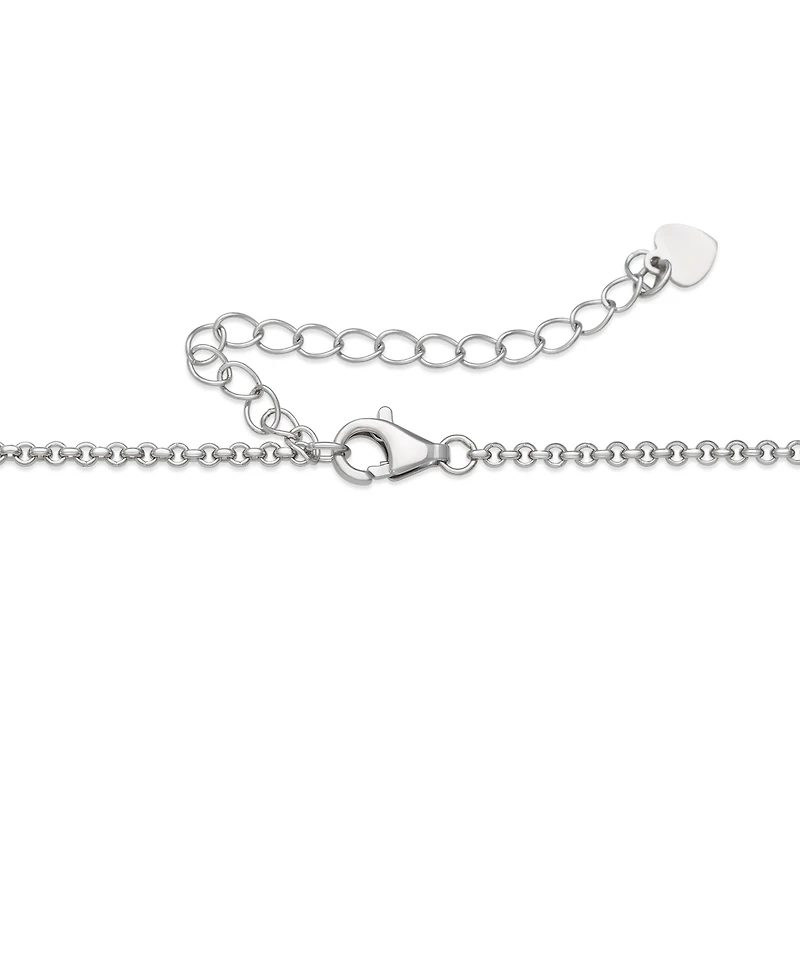 Macy's Dyed Jade Disc Shape Necklace in Sterling Silver