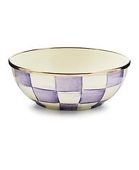 MacKenzie-Childs Violet Check Handmade Everyday Bowl