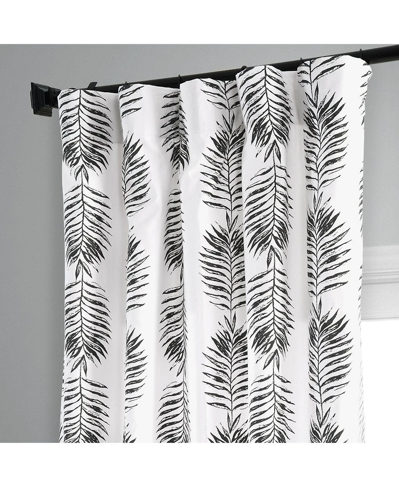 Half Price Drapes Sago Floral Printed Cotton Room Darkening Curtain