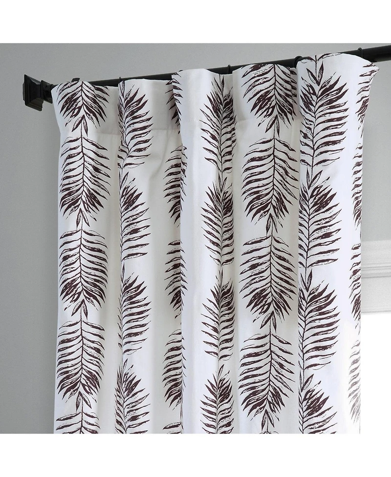 Half Price Drapes Sago Floral Printed Cotton Room Darkening Curtain