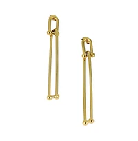 Sohi Women's The Paperclip Drop Earrings - California Gold