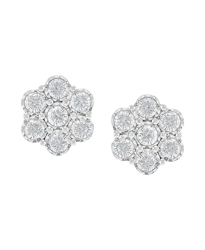 Forever Grown Diamonds Lab-Grown Diamond Earrings (1 ct. t.w.) in Sterling Silver Rhodium