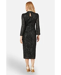 Yumi Women's Sequin Fitted Midi Dress