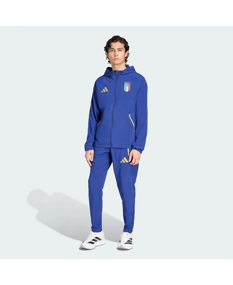 Adidas Men's Blue Italy National Team 2026 World Cup Travel Windbreaker Jacket