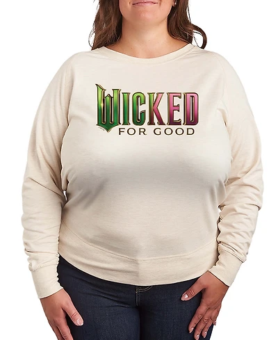 Hybrid Apparel Plus French Terry Long Sleeve Pullover Top