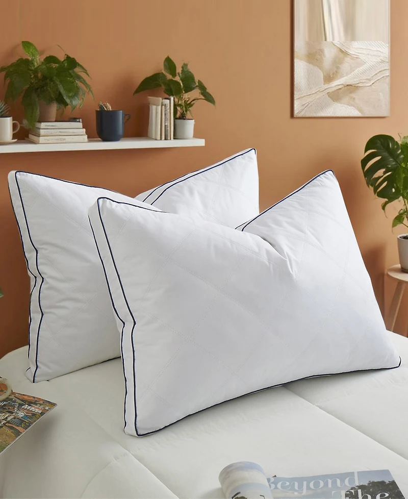 Unikome Goose Down Feather Gusset 2-Pack Pillow