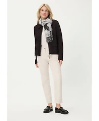 Olsen Women's Collared Zip Front Cardigan