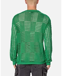 mnml Men's Crochet Knit Sweater