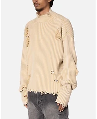 mnml Men's Distressed Crop Knit Sweater
