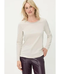 Olsen Women's Rhinestone Trim T-Shirt