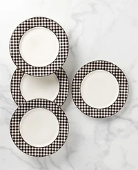 Lenox Gingham Dinner Plates, Set of 4