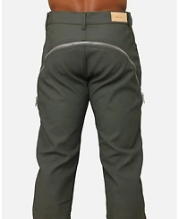 mnml Men's D519 Leather Zipper Flare Pant