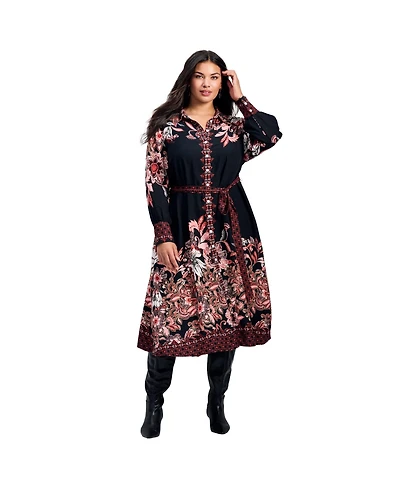 Avenue Women's Plus La Luna Shirtdress