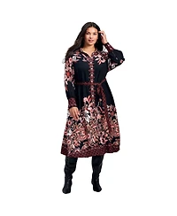 Avenue Women's Plus La Luna Shirtdress