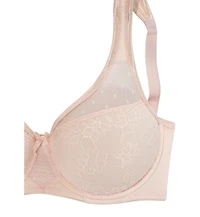 Lascana Women's Lace Overlay T-Shirt Bra