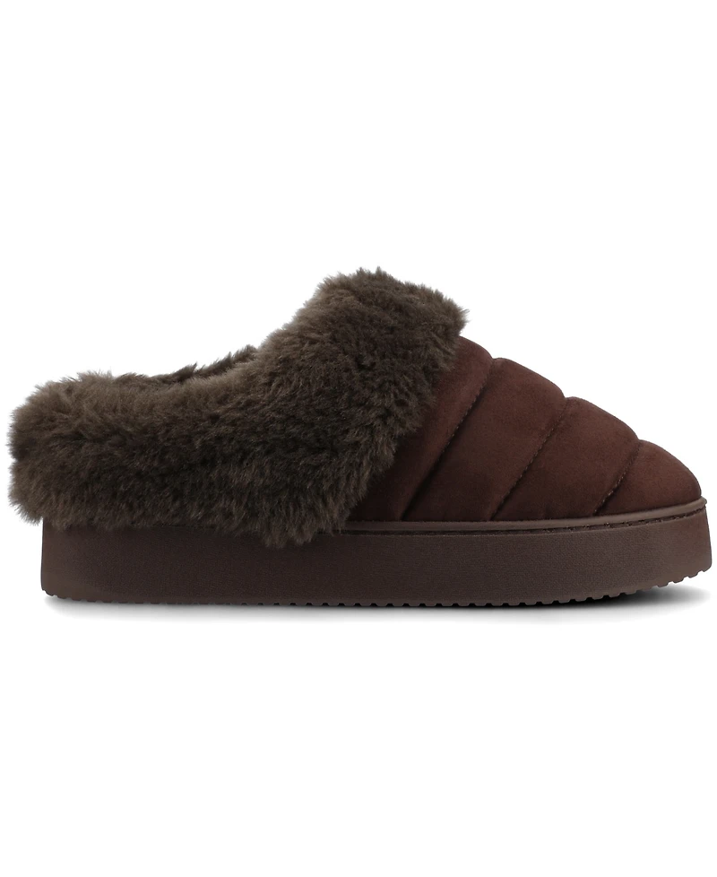 Journee Collection Women's Blair Round Toe Quilted Clog Slippers