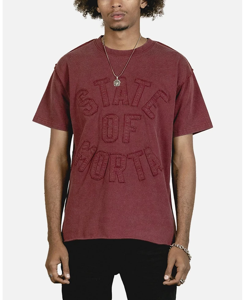 Saint Morta Men's State Of Applique T-Shirt, Red