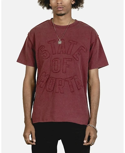 Saint Morta Men's State Of Applique T-Shirt, Red