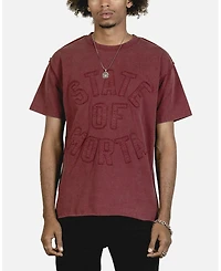 Saint Morta Men's State Of Applique T-Shirt, Red