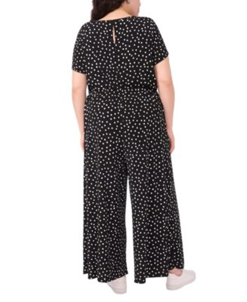 Vince Camuto Short Sleeve With Back Keyhole Pull On Wide Leg Pant