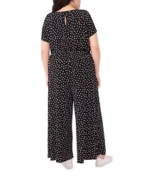 Vince Camuto Short Sleeve With Back Keyhole Pull On Wide Leg Pant