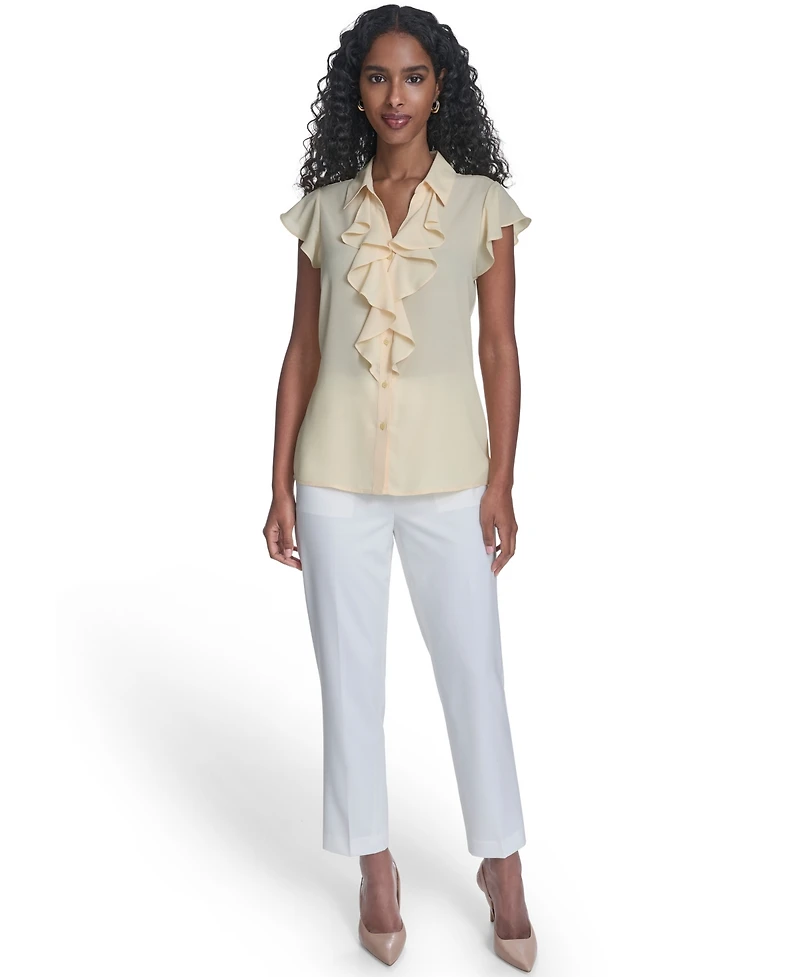 Calvin Klein Women's Solid Short-Sleeve Top