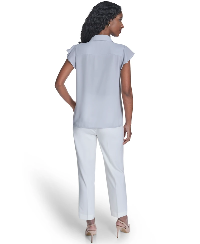 Calvin Klein Women's Solid Short-Sleeve Top