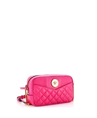 Pre-Owned Versace Medium Medusa Icon Front Slip Pocket Camera Bag Quilted Leather