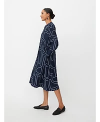 Masai Copenhagen Women's Nataly Long Sleeve A-Line Midi Dress