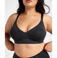 Siella Women's Everyday Wireless Support Sculpt V-Neck Padded Bra