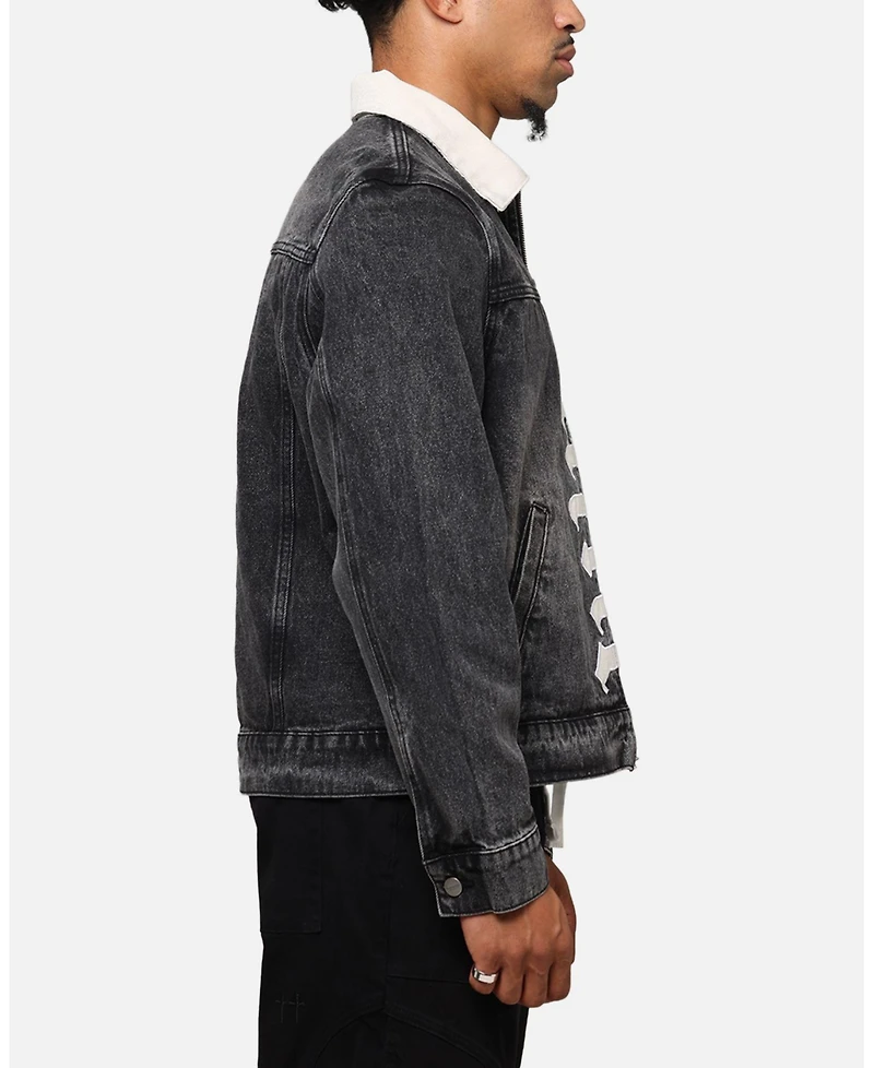 Saint Morta Men's Gothic Distressed Denim Jacket