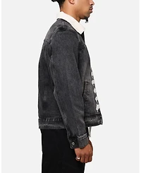 Saint Morta Men's Gothic Distressed Denim Jacket