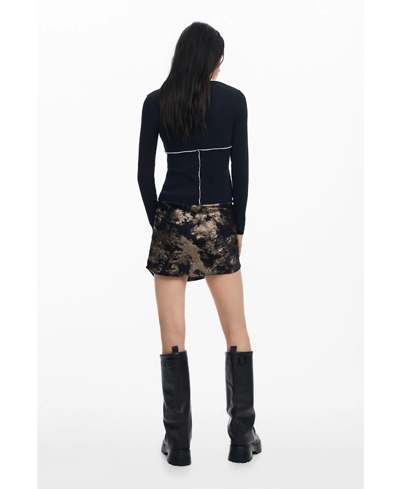 Desigual Women's Ribbed seam T-shirt