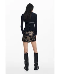 Desigual Women's Ribbed seam T-shirt