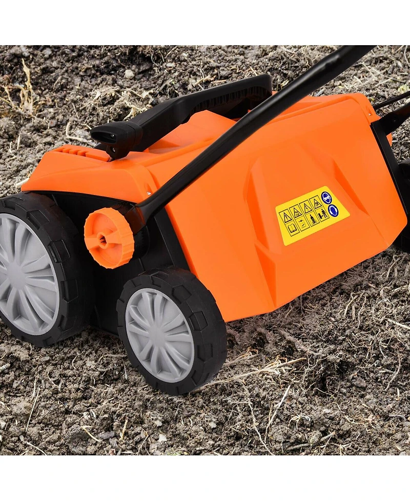 Sugift 15 Inch 13 Amp Electric Scarifier with Collection Bag and Removable Blades